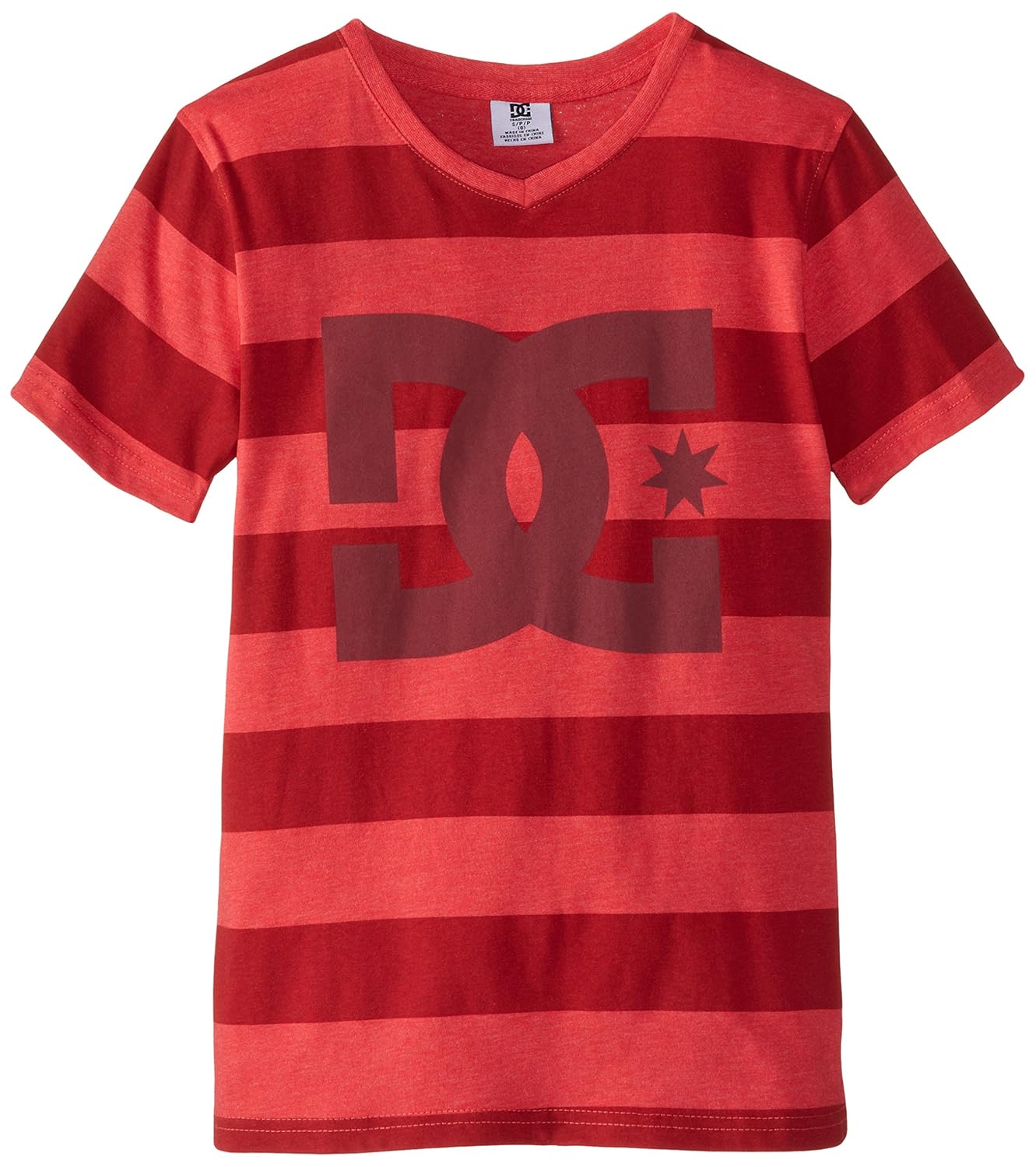 dc apparel big boys hooper v-neck top 深红 14/16